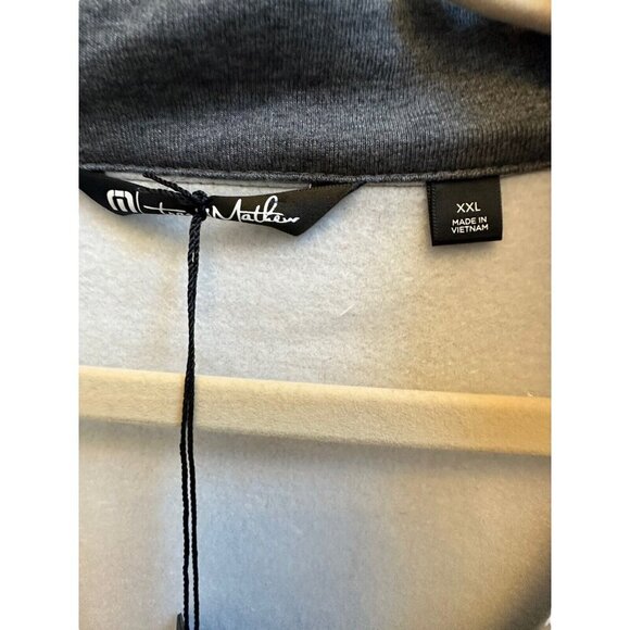Travis Mathew 1/4 Zip Glacial Pullover Dark Heather Gray NEW Mens XXL Golf - Picture 4 of 8